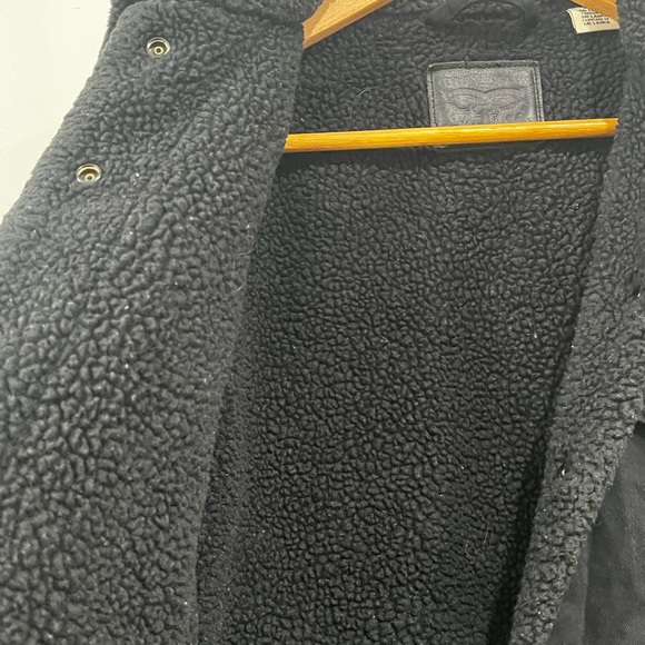 Levi’s Original Sherpa Trucker Jacket Black Denim size M - Picture 12 of 16
